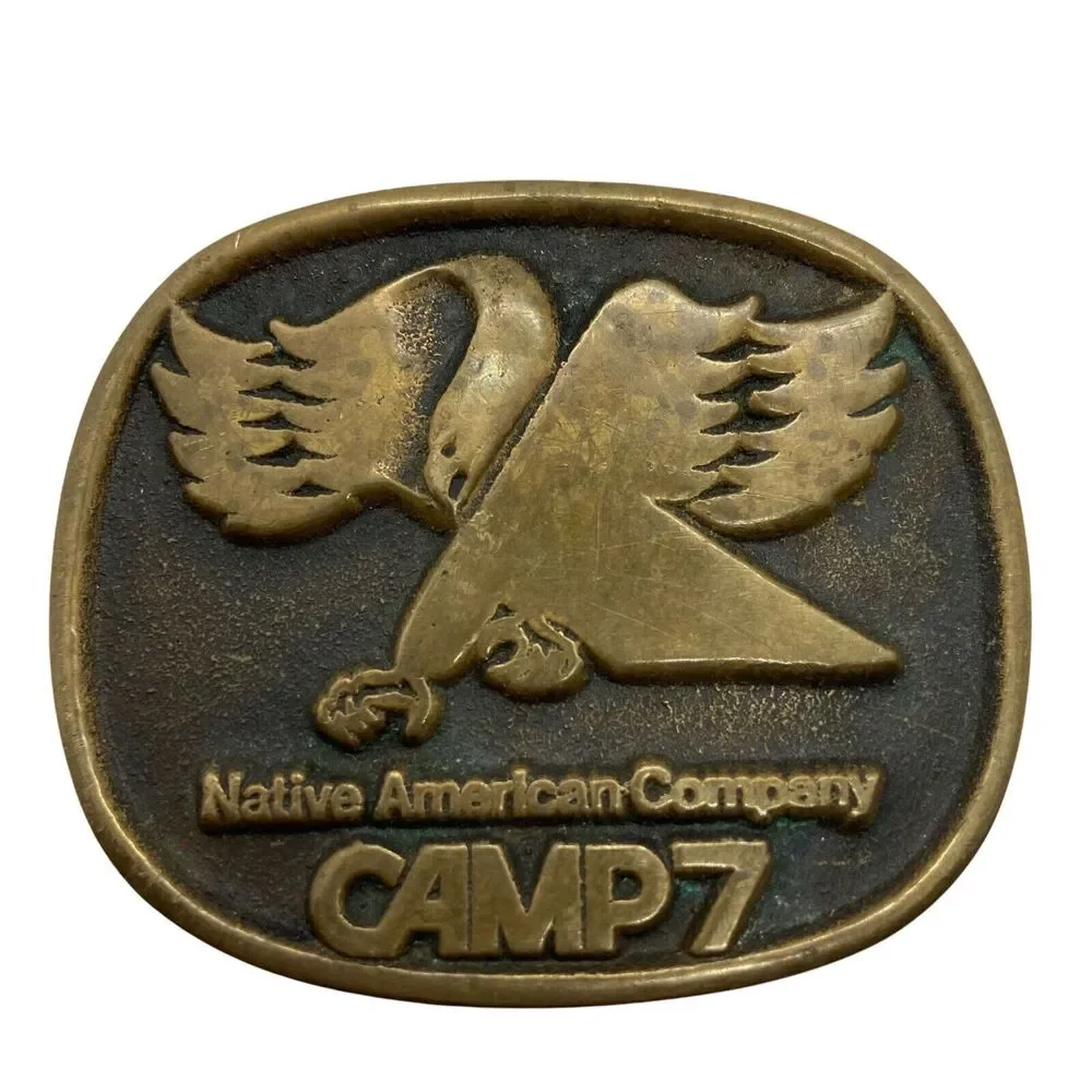Buckle Belt Native American Company Camp 7 Anacortes Brass Works Ltd Mens 1976